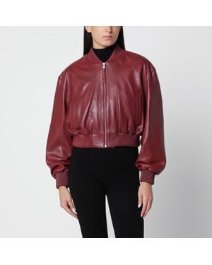 Arma Hannah Cropped Bomber Jacket - Red