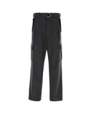 Prada Graphite Wool Cargo Pant - Black