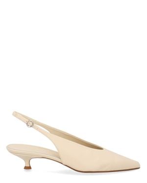 Aeyde Moa Leather Flats - Natural