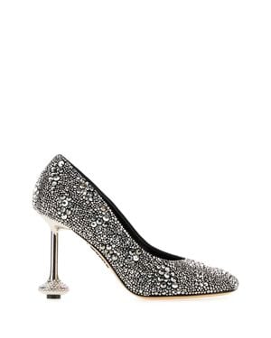 Loewe Toy Pump 90 Embossed Heels - Metallic