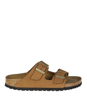 Birkenstock Arizona Double Buckle Slide Sandals - Brown