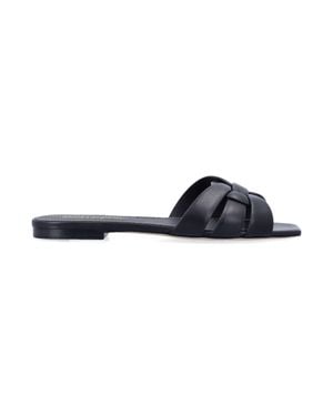 Saint Laurent Tribute Flat - Blue
