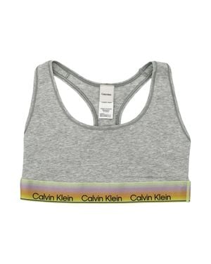 Calvin Klein Logo Band Bralette - Gray