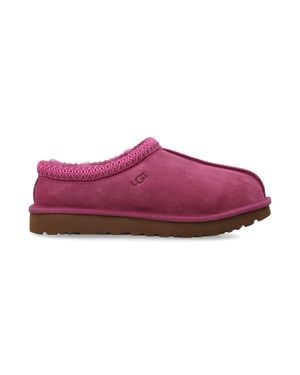 UGG Braid Trim Tasman Ii Sheepskin Lined Mini Slippers For - Red