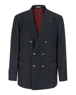 Brunello Cucinelli Giacca Decostruita - Blue
