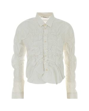 GIMAGUAS Lightweight Button-Front Shirt - White