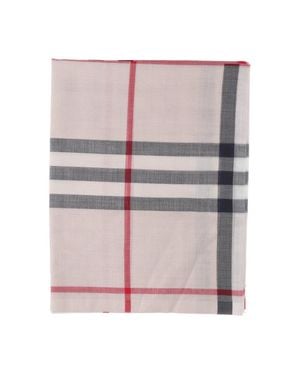 Burberry Wool & Mulberry Silk Scarf - Pink