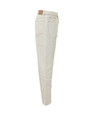 Represent Distressed Mini Jeans With Unique Details - White