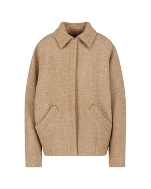 Kiton Textured Wool-Blend Jacket - Natural