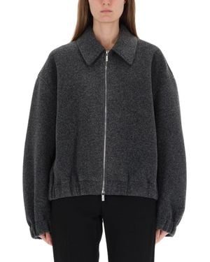 Helmut Lang Solid Shirt Collar Jacket - Black