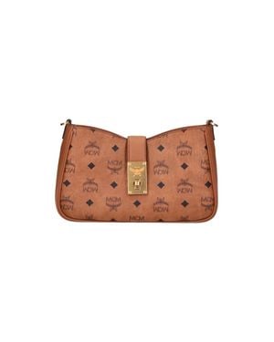 MCM Monogram Shoulder Bag - White