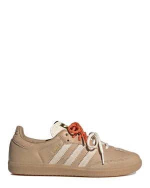 adidas Samba-Inspired Leather Sneakers For - Brown