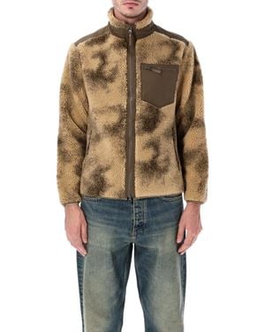 Corridor NYC Deep Pile Fleece Zip Jacket - Blue