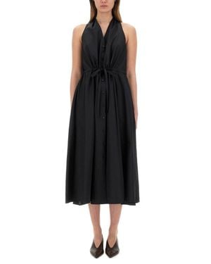 Aspesi Sleeveless Poplin Midi Dress - Black