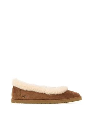 UGG Suede Zora Ballerina Flats - Natural
