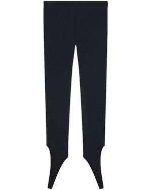 Courreges Low-Rise Leggings With Ankle Strap - Blue