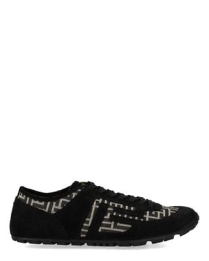 Balmain Logo Racer-45 Sneakers - Black