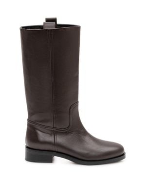 Aeyde Theo Leather Boot - Brown