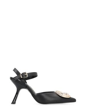 Just Cavalli Sicily Medium Leather Handbag - Black