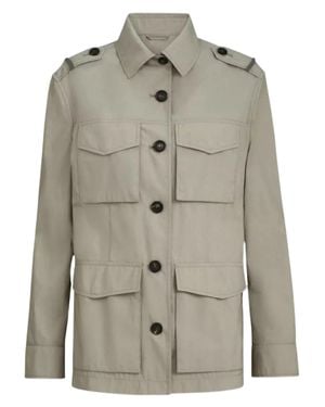 Brunello Cucinelli Elegant Mini Coat - Gray