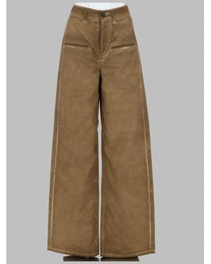 Uma Wang Wide-Leg Cotton Pants - Natural