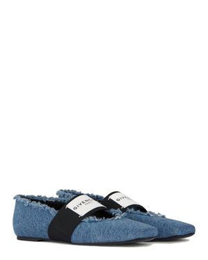 Givenchy Elegant Square Toe Ballet Flats - Blue