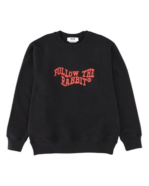MSGM Crew Neck Sweatshirt - Black