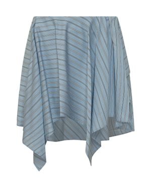 IRO Asymmetrical Striped Mini Skirt - Blue