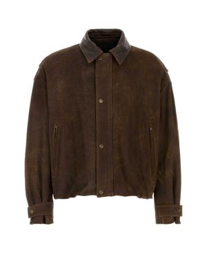 SANTORO Suede Jacket - Brown