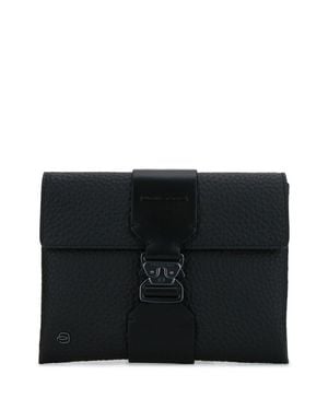 Piquadro Leather Pouch Clutch Bag - Black