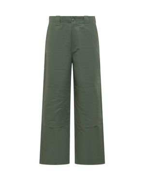 KENZO Double Knee Chino Pants With Pocket - Green