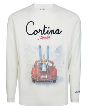 MC2 Saint Barth Long-Sleeve Heron Print Sweater - Gray