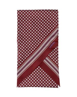 Saint Laurent Printed Silk Scarf - Purple