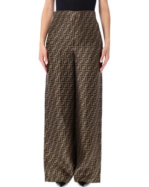 Fendi Luxurious Silk Pants For - Brown