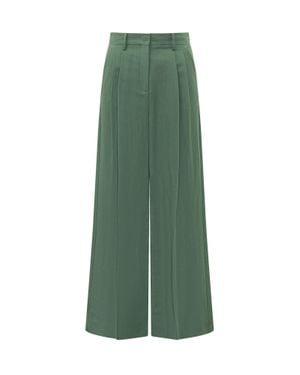 Weekend by Maxmara Wide-Leg Pants With Pleats - Green