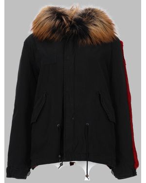 MR & MRS Mini Fur Sports Jacket - Black