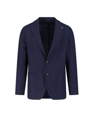Tagliatore Virgin Wool & Elastane Jacket - Blue