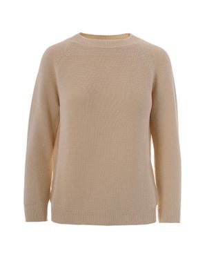 Max Mara Elegantly Crafted Sweater - Natural