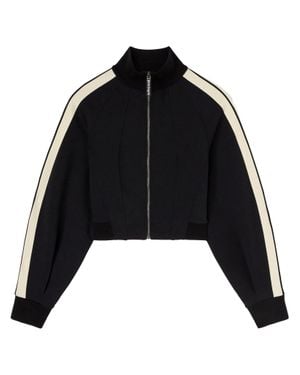 Palm Angels Zip-Up Track Jacket - Black