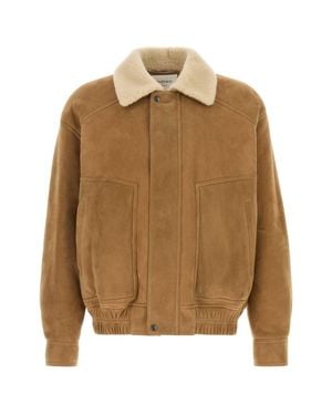 Saint Laurent Shearling Jacket - Natural