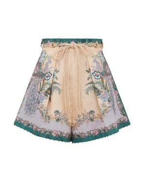 Zimmermann Removable Waist Belt With Zip Closure And Pocket Detail - Natural