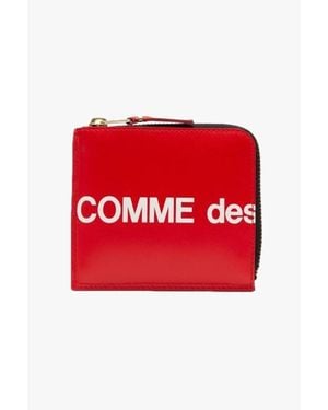 Comme des Garçons Huge Logo Wallet - Red