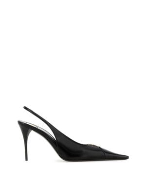 Saint Laurent Leather Babylone 90 Pumps - Black