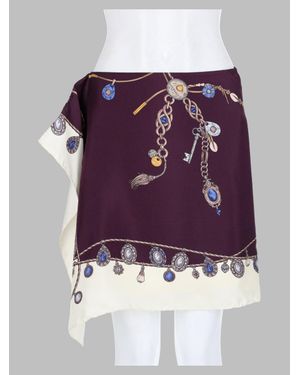 Versace Luxury Silk Skirt - Purple