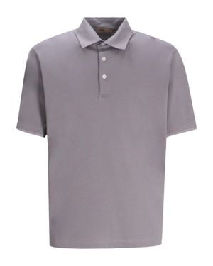 Herno Short-Sleeve Cotton Polo Shirt - Gray