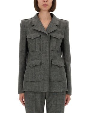 McQueen Uniform-Style Jacket - Gray