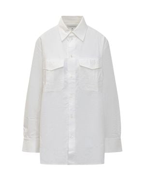 Marine Serre Classic Cotton Shirt Release - White
