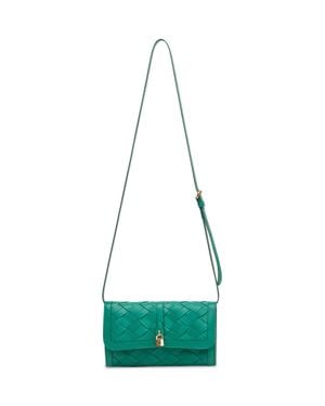Stella McCartney Portasheet Randofr Mini Wallet With Unique Textures - Green