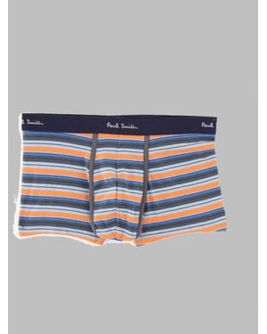 Paul Smith 95% Organic Cotton 5% Elastane Stretch Underwear - Blue
