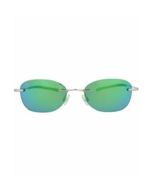 Maui Jim Memory Metal Round Sunglasses Gm333 - Green